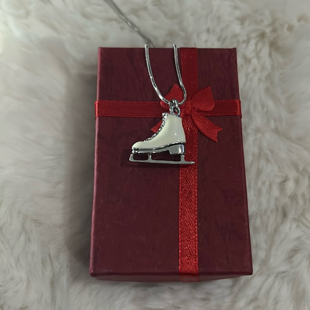 Figure Skate Charm Necklace